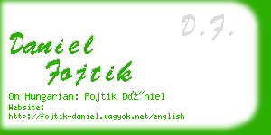 daniel fojtik business card